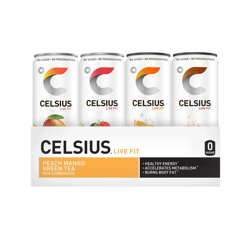 CELSIUS Fitness Drink 9-Flavor Variety Pack, Zero Sugar, Slim Can