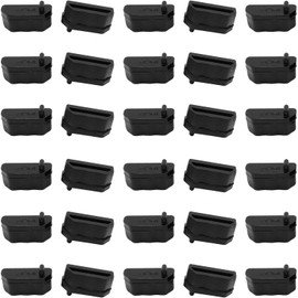 30pcs HDMI Silicone Anti Dust Cap Cover Plugs, HDMI Female Port Dustproof Plug Soft Protector Stopper, for TV,Laptop Computers etc,Black