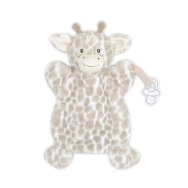 MON AMI Gentry Giraffe Pacifier Holder & Security Blanket – Soft Plush Hand Puppet for Babies – Multi-Functional Soothing Toy & Travel Buddy – Pacifier Keeper & Comfort Blanket for Newborns & Infants