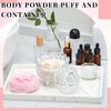 Tioncy 3 Pcs Large Body Powder Puff and Container Powder