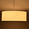 Modern 3-Light White Drum Pendant Light Fixture, 16''Nickel Fabric Shade,