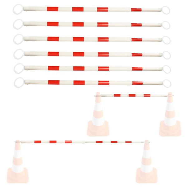 ABN 6PCS Expandable Cone Bar - Reflective Safety Cone Bars,