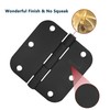 24 Pack Matte Black Door Hinges 3.5 Inch, 5/8" Radius