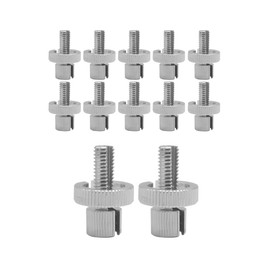 Mandark 12PCS Car Clutch Brake Cable Adjuster Screw, 8 mm M8 Metric Vehicle Cable Adjuster Nut, Automotive Brake Cable Handle Adjuster Bolts Accessories, Universal for ATV Motorcycle (Silver)