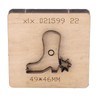 Leather Punching Die Shoe Shaped Alloy Steel Blade Birch Base