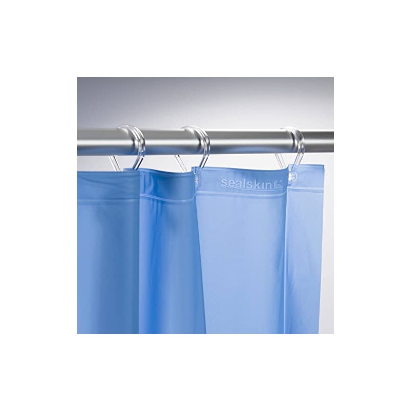 Sealskin Granada Shower Curtain, PEVA, Blue, 120 x 200 cm