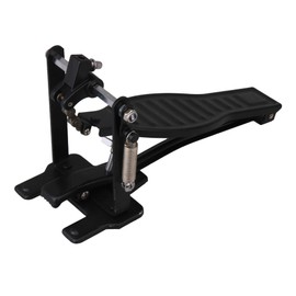 BQLZR 23.5 x 14cm Black Aluminum Alloy Percussion Instrument Drum Pedal and Drumstick Set w/Left Spring for Children Rack Drums Repair Kit