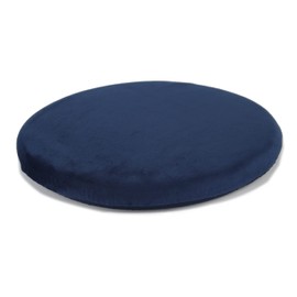 Sigmat - Cojín de asiento redondo de 15 pulgadas, cojín de espuma viscoelástica para taburete, silla azul marino