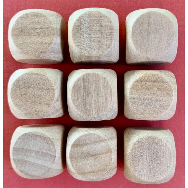 Unbranded 5pcs Blank Wood Dice Kid Child Game making DIY