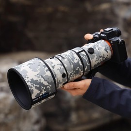 ROLANPRO Camouflage Lens Cover for Sigma 500mm F5.6 DG DN OS Sports E Mount Lens Protection Sleeve Case Raincover-#UCP Grey camo Waterproof