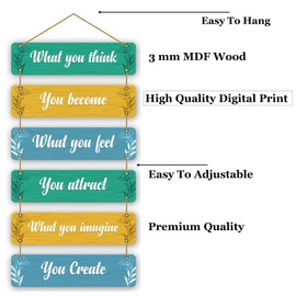 Parkota House Kids Room Wooden Wall Hanging Wall Decoration For Bedroom Living room Home Décor Gift Items-Multicolor Large Size (Kidsroom-5)