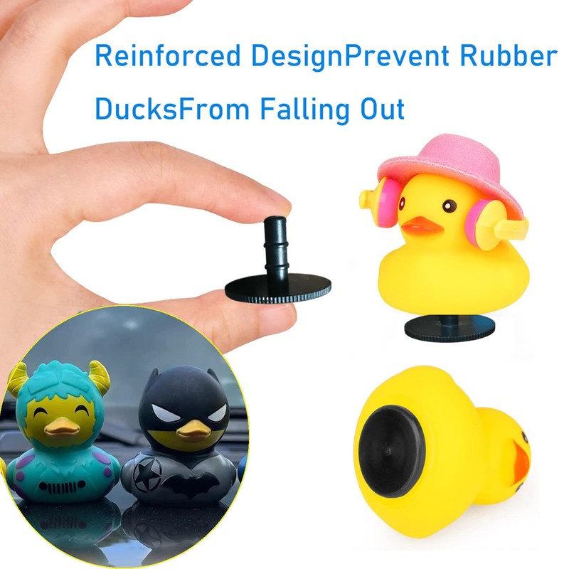 40Pcs Duck Holder for Car Dash, Rubber Duck Mounts Duck