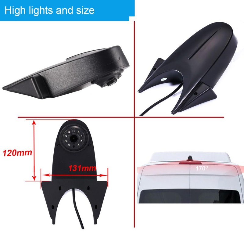 Car Brake Light Lamp Rear View Backup Reverse Camera Waterproof