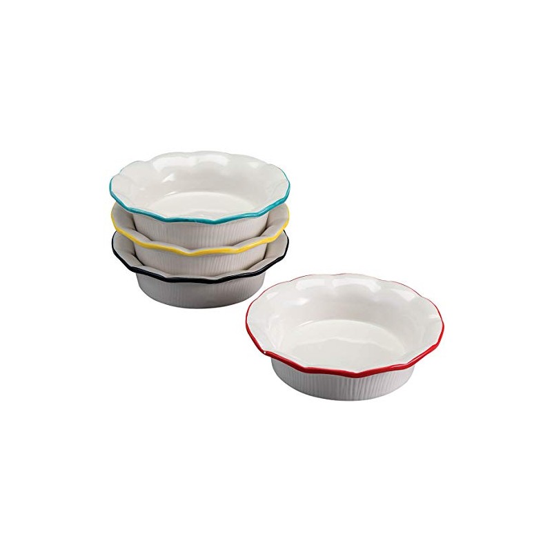 Ceramic Individual Pie Pans, Set of 4 by Home Marketplace
