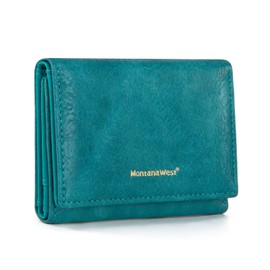 Montana West Womens Slim Wallet RFID Blocking Wallets Small Trifold Wallet with ID Window