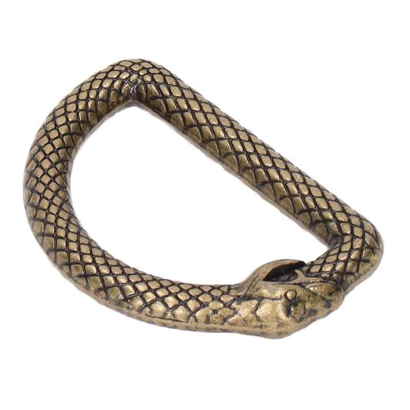 20Pcs Metal D Rings Snake Pattern Wear Resistant Metal Rings