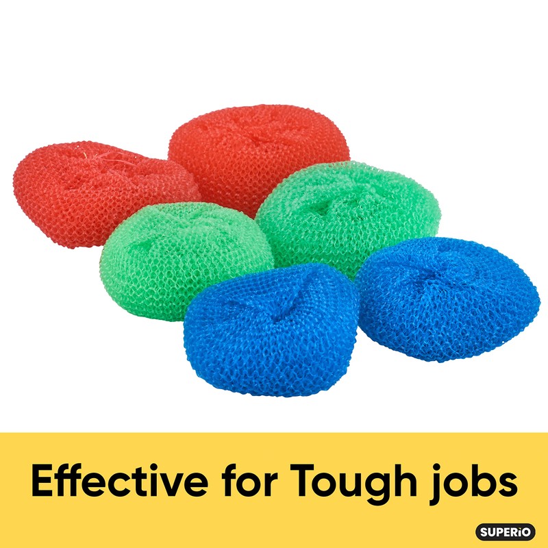 Nylon Scouring Pads-Dish Scrubbers, for Dishes, Pots, and Stoves, Durable