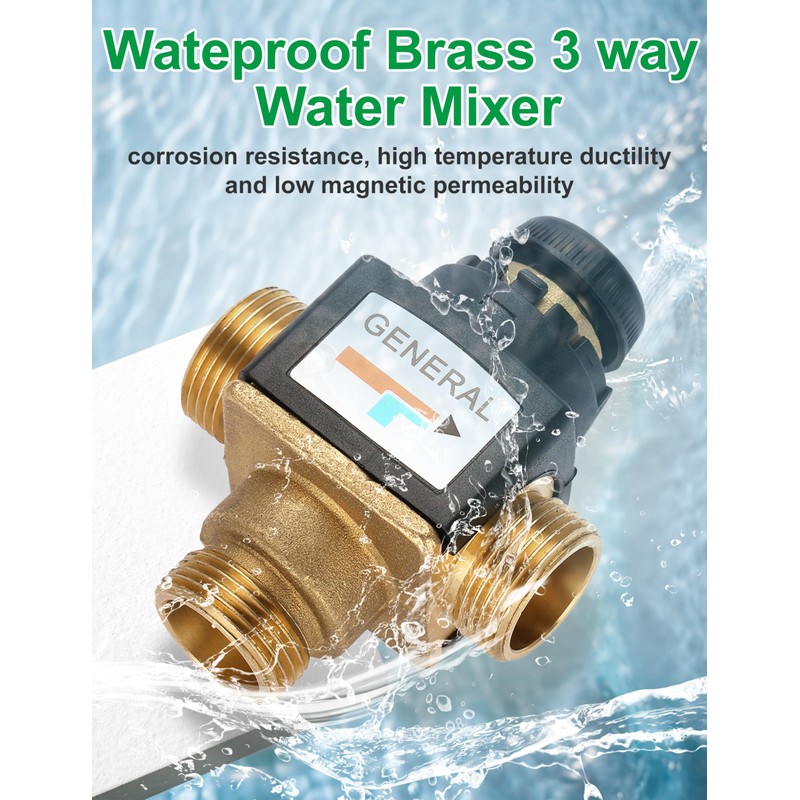 Thermostatic Mixing Valve, Mixing Valve 3 Way DN20 Male G