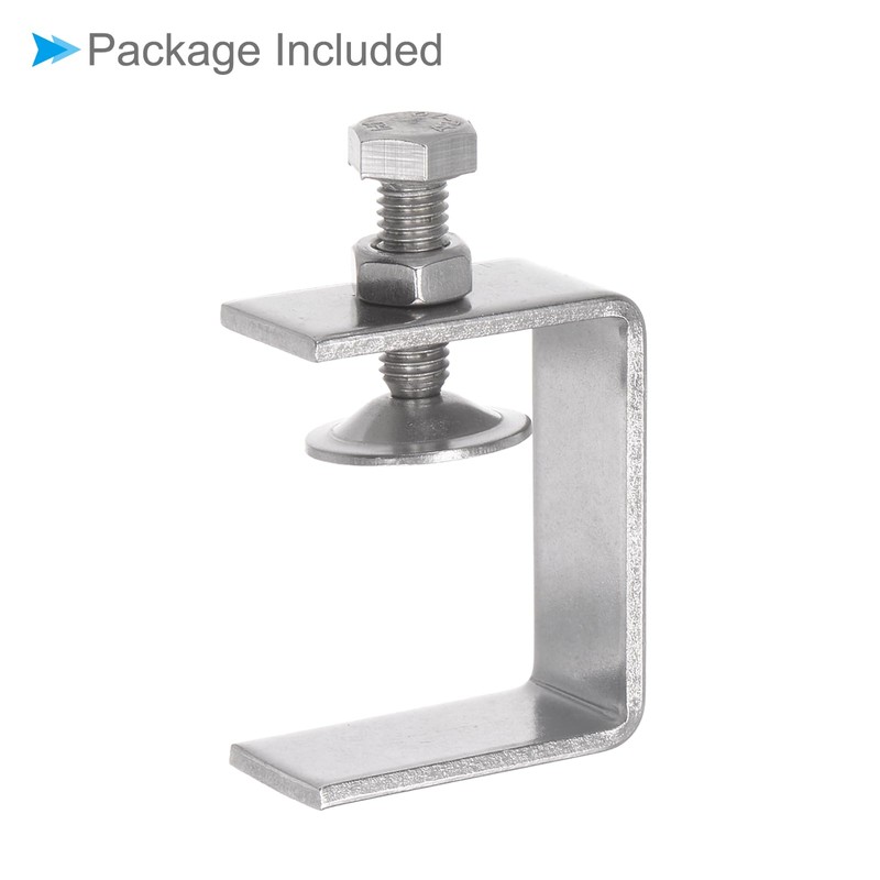 CoCud C-Clamp, 46mm Jaw Opening Width, Stainless Steel I Shaped