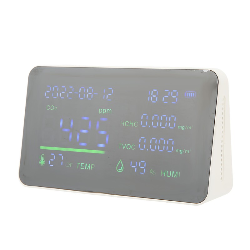 Air Quality Monitor CO2 Detector USB Charging Carbon Dioxide HCHO