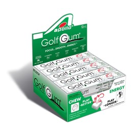 Golf Gum by Liquid Core® – 80mg of Natural Caffeine - Energy for Golfers - Sugar-Free, Aspartame-Free, Caffeine Gum – Enhanced Focus & Better Score - 5 Pieces Per Pack (15 Pack)