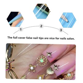 minkissy Full Nail Tips Pcs Artificial Nail Pieces Woman Manicures Unique Design Fine Craftsmanship Easy to Apply