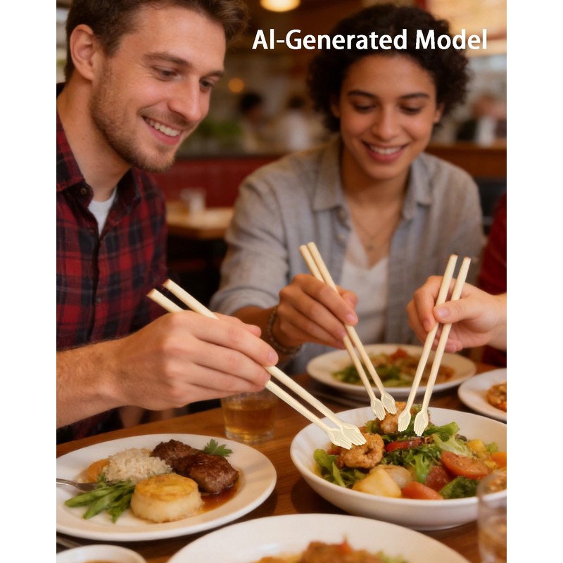 6 Pairs Finger Chopsticks,Funny Chopsticks Hand-Shaped with Palm Design