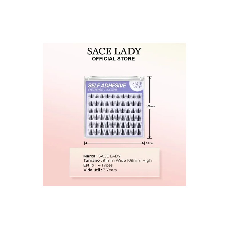 Sace Lady Pestañas Postizas Mixtas Naturales 8-16mm D 0.10mm