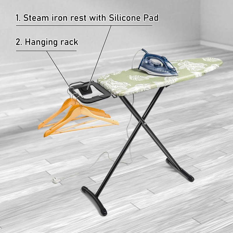 Duwee 12"x36" Ironing Board with Heat Resistant Cover and Thicken