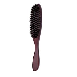 PERFEHAIR Boar Bristle Slick Back Hair Brush - Thick Natural Bristles for Smooth Sleek Styles, Tame Flyaways & Frizz, Ideal for Slicking, Edge Control Women & Men Ponytails & Buns-Wooden Handle