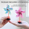 3 Pack Car Mirror Pinwheel, Reflective Windmill Decoration