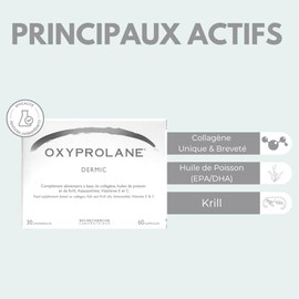 Oxyprolane 60 Capsulas Suplemento Alimenticio Omega 3, Omega6, Aminoacidos, Vitamina e y Caroteniodes.