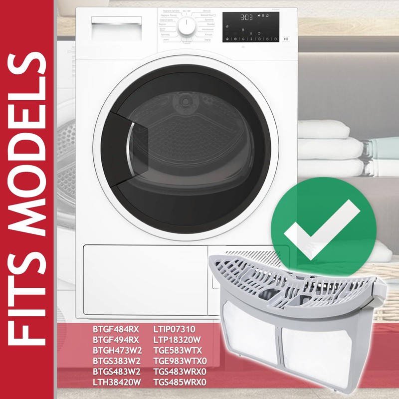 SPARES2GO Lint Fluff Filter Mesh Screen Cage for Blomberg Tumble