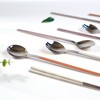 Iris Color Handle Stainless Steel Cutlery Set (Spoon + Chopsticks)