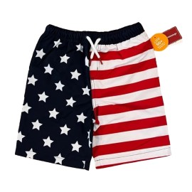 Gymboree NWT Gymboree Boys Red, White & Blue American Flag Swim Shorts/suit - SIZE 12-18M