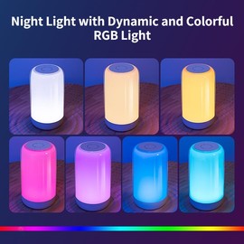 RGB Table Lamp, AVENUS LED Night Light with RGB, Touch Table Lamp, Rechargeable Color Changing Lamp with Memory Function, Dimmable Desk Lamp for Bedroom, Living Room (Regular Model)
