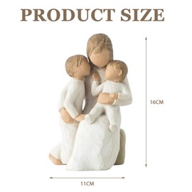 BSNRDX Mother and Son Figurines Mom and Child Statues Sculpted Hand-Painted Figures Mom Birthday Gifts from Son Gifts to Celebrate Mother's Day