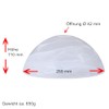 Lamp Glass White Diameter 250 mm Alabaster Glass E27 Replacement