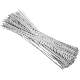 PATIKIL Metal Zip Ties 100 Pcs, 20 Inch Heavy Duty 304 Stainless Steel Self-Locking Cable Ties, 250LB Multi Purpose Binding for Indoor and Outdoor, Silver