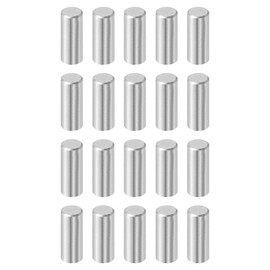 sourcing map 20 Pcs 6 mm x 15 mm Dowel Pins, 316L Stainless Steel Cylindrical Dowel Pins Shelf Support Peg Pin Rod Fasten Elements Metal Shelf Pegs Silver Tone