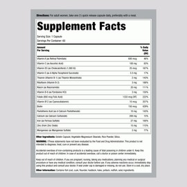 Lindberg Lindberg Prenatal Vitamins for Women | 60 Capsules | Multivitamin & Mineral with Folate and Iron | Once Daily Supplement | Non-GMO, Gluten Free