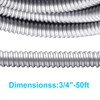 NIDAYE 50 ft 3/4 Inch Reduced Wall Flexible Metal Conduit,