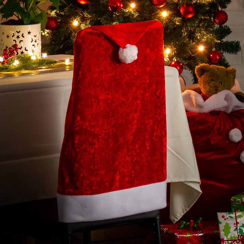 com-four® high-quality Christmas chair covers, Christmas decoration for chairs, premium