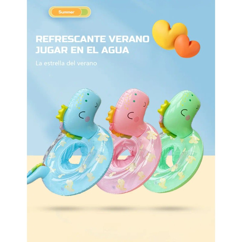 Salvavidas Infantil Flotador Inflable Niños Dinosaurio Playa