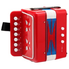 Classic Cantabile Bambino Rosso Children's Accordion (3+ Years, 7 Note Buttons, 2 Bass, Red)