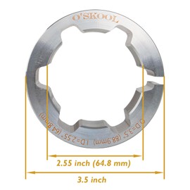 O'SKOOL 2.55 “(64.8mm) Router Adapter Collar for Router Lift Systems