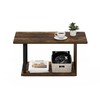 Furinno Basic Home Living Coffee Table, Amber Pine/Black