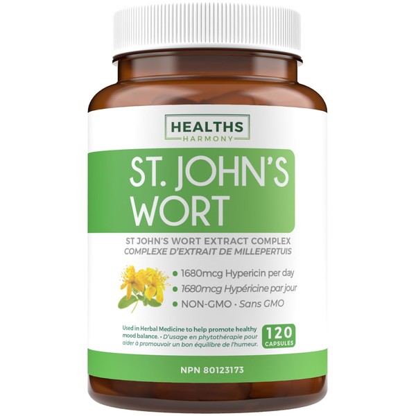Healths Harmony St. John's Wort - 120 Capsules (Non-GMO) -