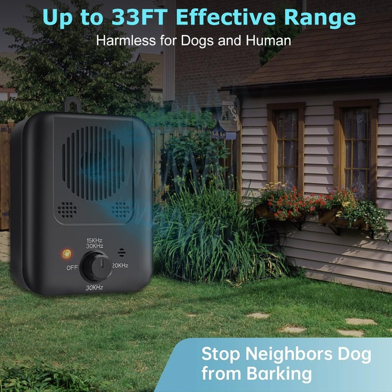 Zigzagmars Ultrasonic Dog Barking Deterrent Devices, Anti Barking Device Stop