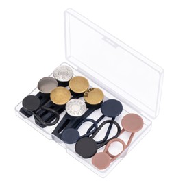 12-Pack of Extenders for Jeans, Pants Waist Button Extender Fantastic Extender for All Trousers and Shirts in 4 Sizes for Men and Women No Sewing Instant Waistband Extension 1-1.8 Inches (4 Colours)